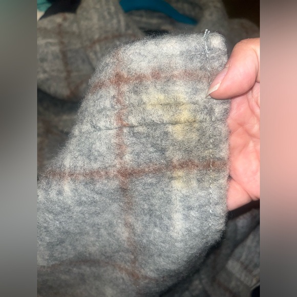 Express Wool Blend Plaid Longline Jacket - Picture 7 of 9